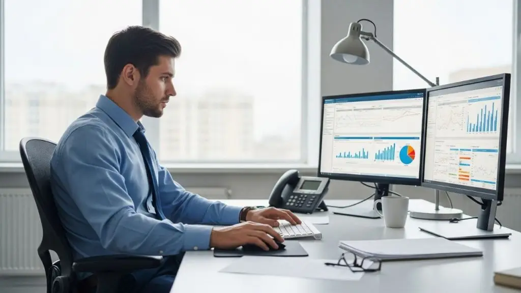 Profesional analizando KPIs de previsión de la demanda con herramientas inteligentes como ForePlanner de Stratic